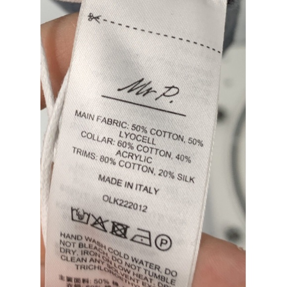 Mr P. mens gray collared v-neck long sleeve sweater sz L - Picture 4 of 4